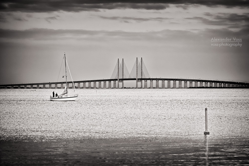Schwarzweiss-Fotografie: Öresundbrücke